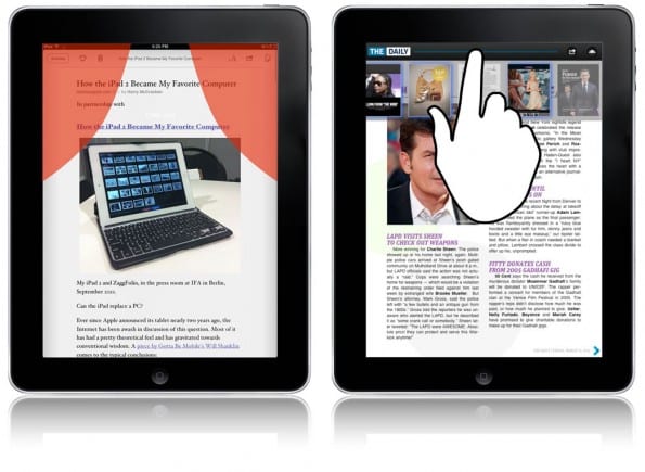 Vinger navigatie iPad