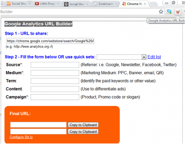 Social sharing custom report