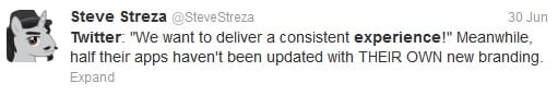 Consistent experience twitter