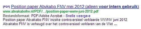 Alleen voor intern gebruik