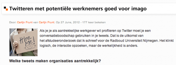 Artikel op Tekstblog
