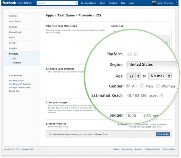Mobiel adverteren voor apps door Facebook