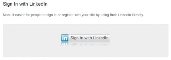 Sign in with LinkedIn
