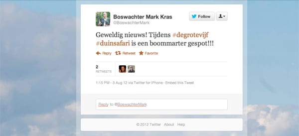 Tweet boswachter