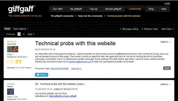 giffgaff forum