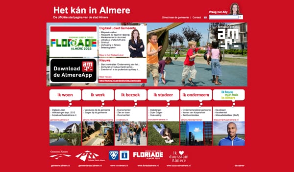 Gemeentewebsite Almere