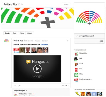 Google politieke hangouts