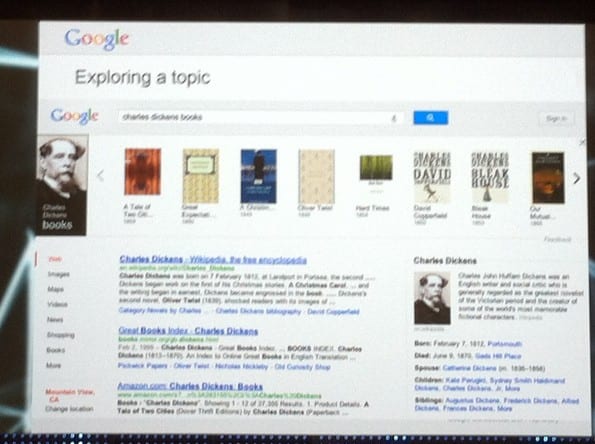 Resultaat Knowledge Graph van google