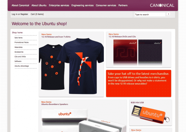 Ubuntu shop: geen duidelijke omschrijving van hun aanbod