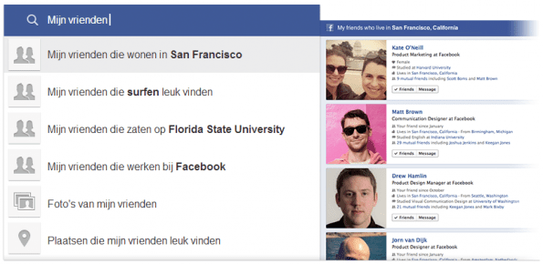 Facebook Graph Search vrienden