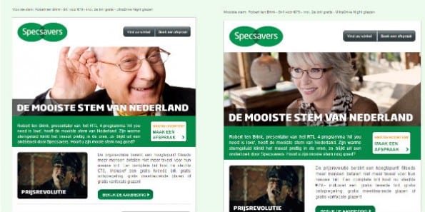 Split-run test met afbeelding als variabele