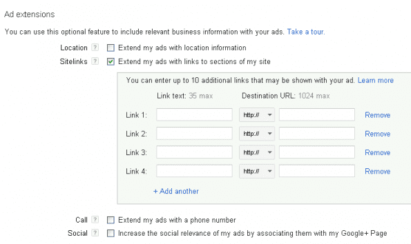 Ad extensions
