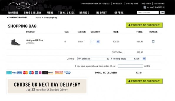Newlook website