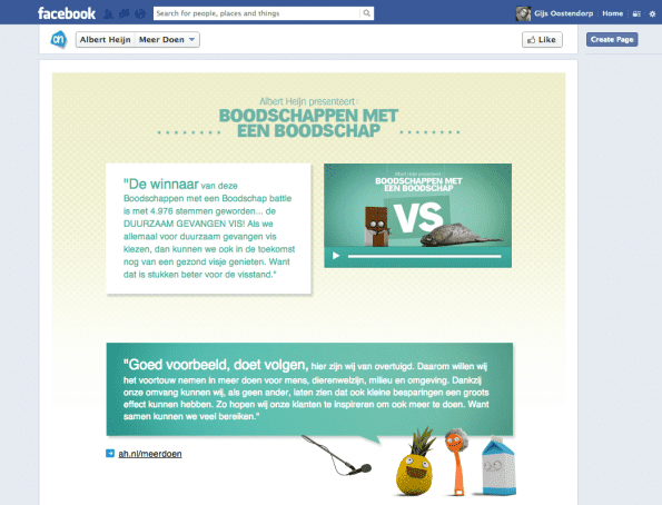 boodschappen met een boodschap AH