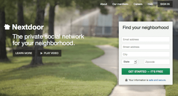 Sociaal netwerk Nextdoor