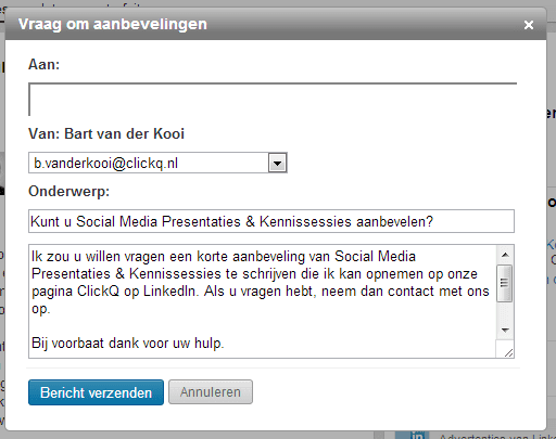 Bericht - kunt u onze dienst aanbevelen?