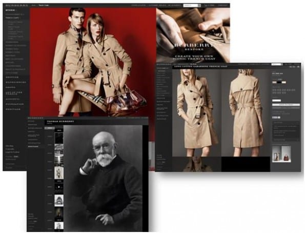 Sterke positionering Burberry op eigen webshop