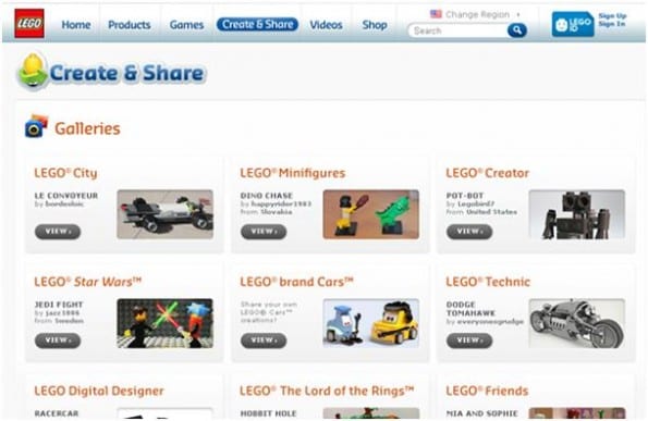 Create & share platform van LEGO