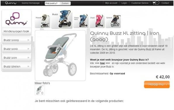 Serviceshop van Quinny