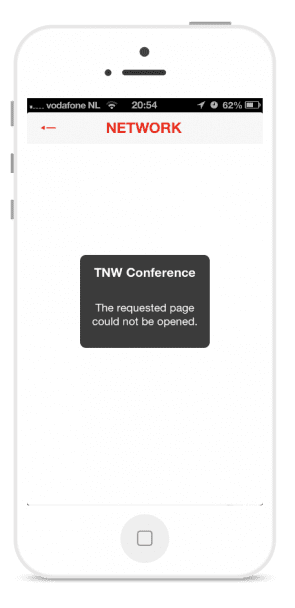 TNW mobile error