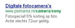 Actie-in-Advertentietekst