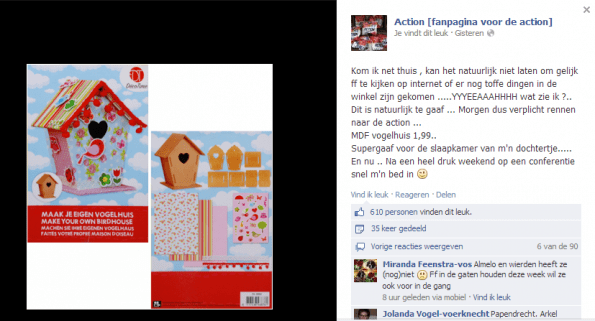 facebook action fanpagina