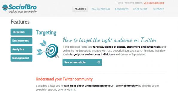 SocialBro: een van de tools die uitgelegd worden in 'Slimmer Online Samenwerken'