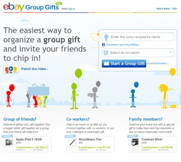 3. eBay Group Gifts
