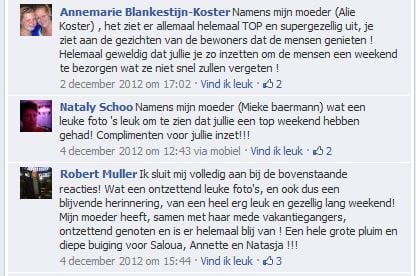 Afbeelding reacties van familieleden