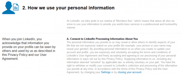 Privacy Policy Linkedin