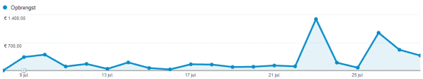 opbrengst Google Analytics e-commerce