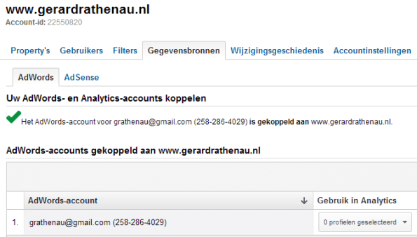 AdWords koppeling