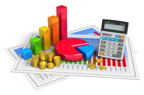 Financial business analytics concept