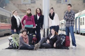EUrail team op reis