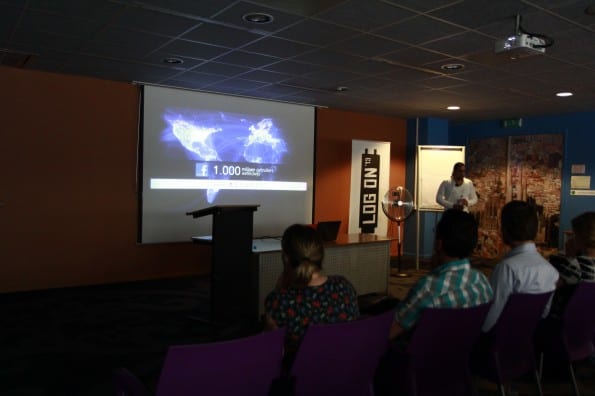 Martijn Weesjes tijdens Masterclass Social Intranet