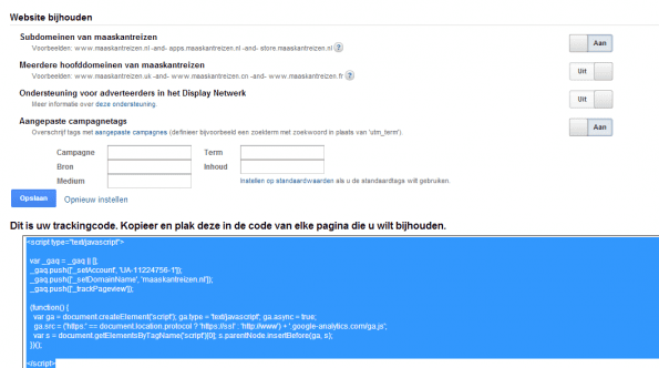 Subdomain tracking
