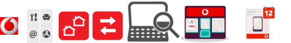 Vodafone collage icons