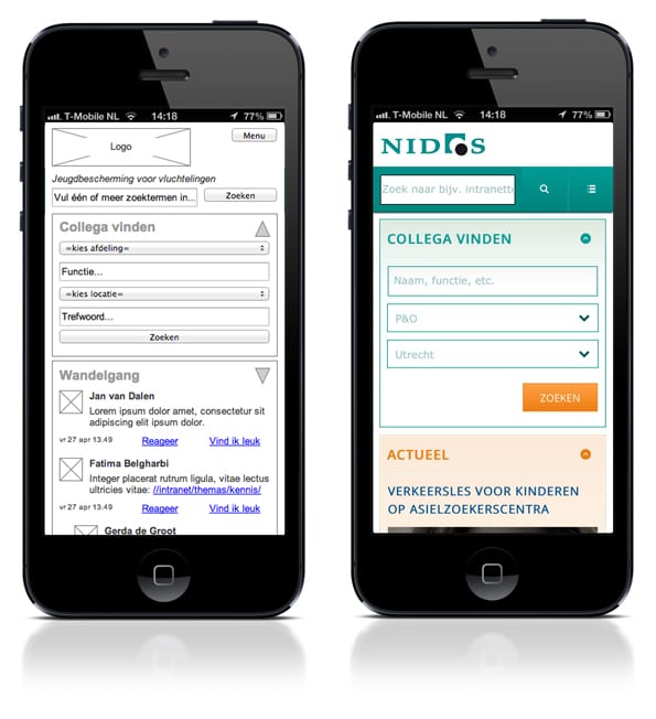 iPhone-home intranet Nidos