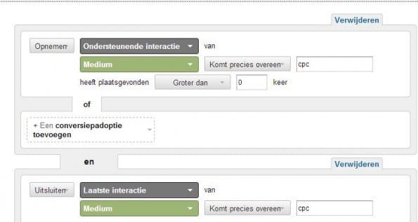 Conversiesegment AdWords