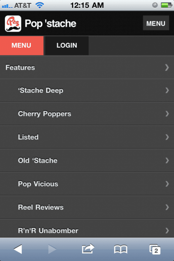 Mobiel menu