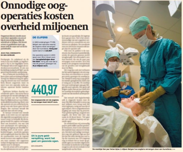 Onnodige oogoperaties kosten overheid miljoenen De Tijd