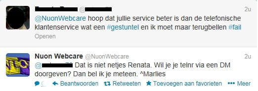 Tweet Nuon webcare