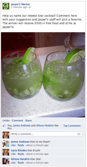 Voorbeeld Facebook Promotie