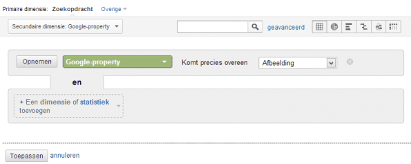 google property filter
