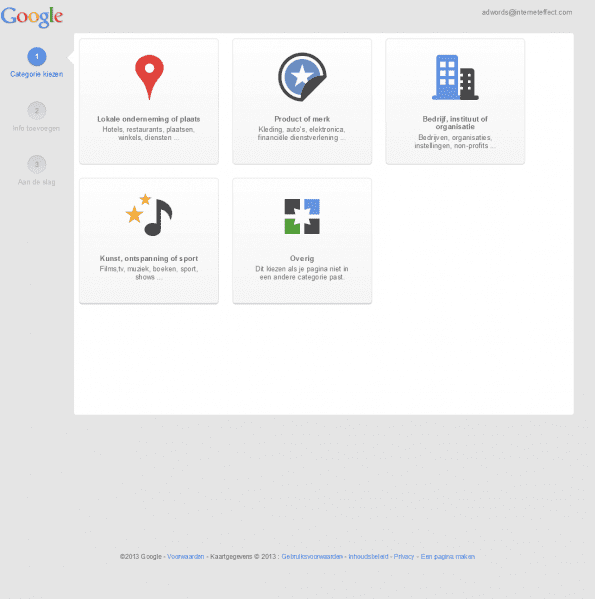 Een Google+ Pagina maken