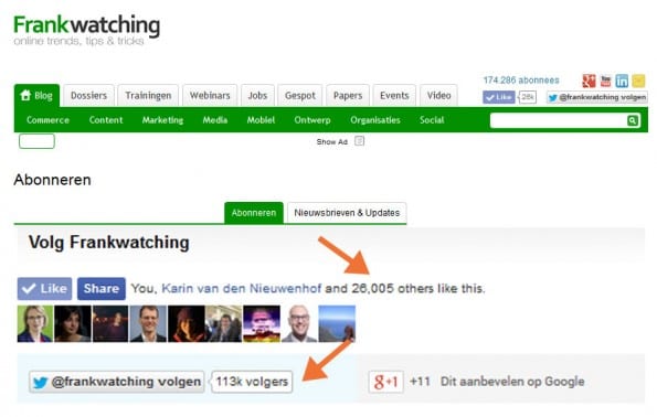frankwatching sociale bewijskracht