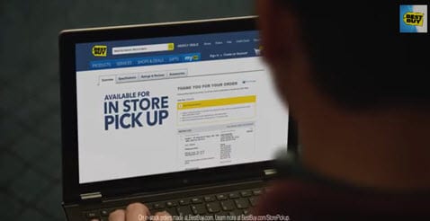 Klanten kunnen online bestelde producten bij Best Buy direct in een van de winkels ophalen.
