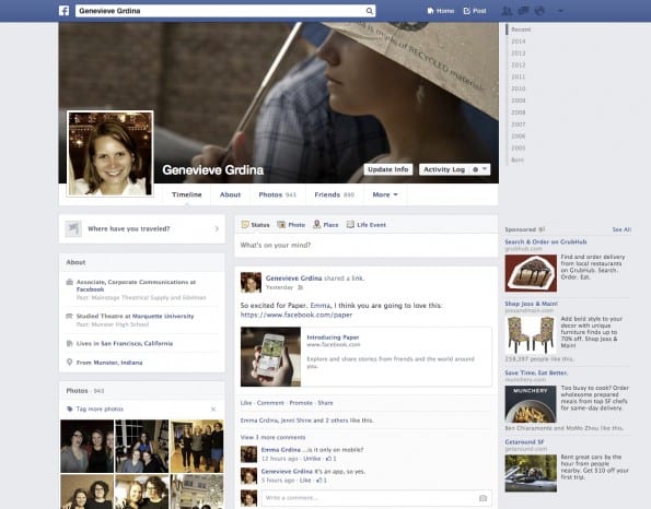 De Facebook Timeline