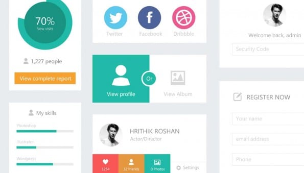 Voorbeelden van flat design