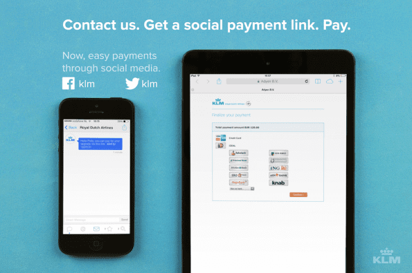 KLM betalen via social media